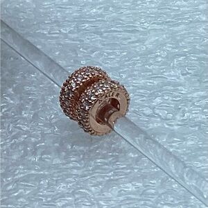 Pandora Rose Gold- Plated “2 Sparkle Spacers” ALE-R With CZ 781359CZ  S4-8